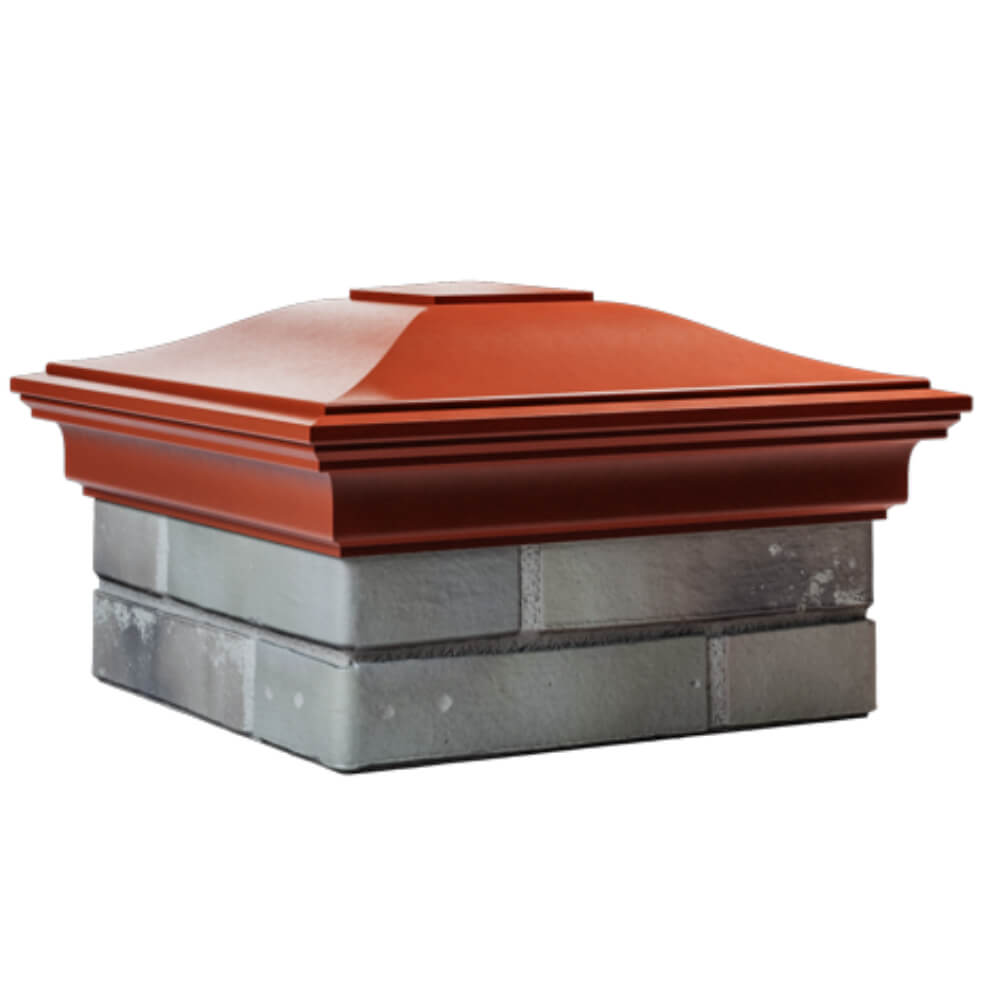 Колпак Zking Монблан Красный на столб 1.5х1.5 кирпича (385х385мм) в Одинцово фото