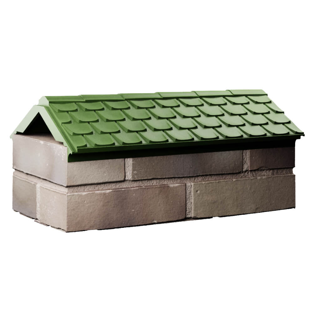 Парапет Zking Эльбрус Зеленый с посадкой на 1 кирпич (255мм) Одинцово фото