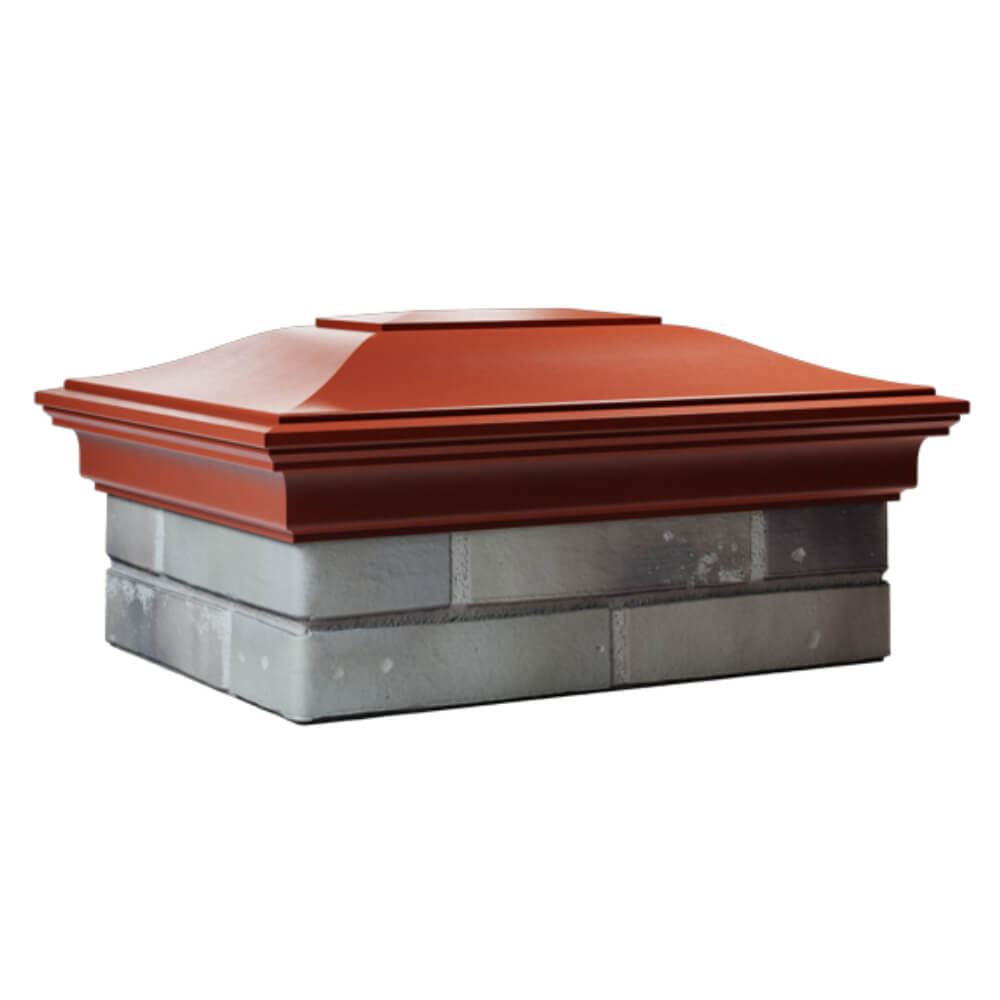 Колпак Zking Монблан Красный на столб 2х1.5 кирпича (515х385мм) в Одинцово фото