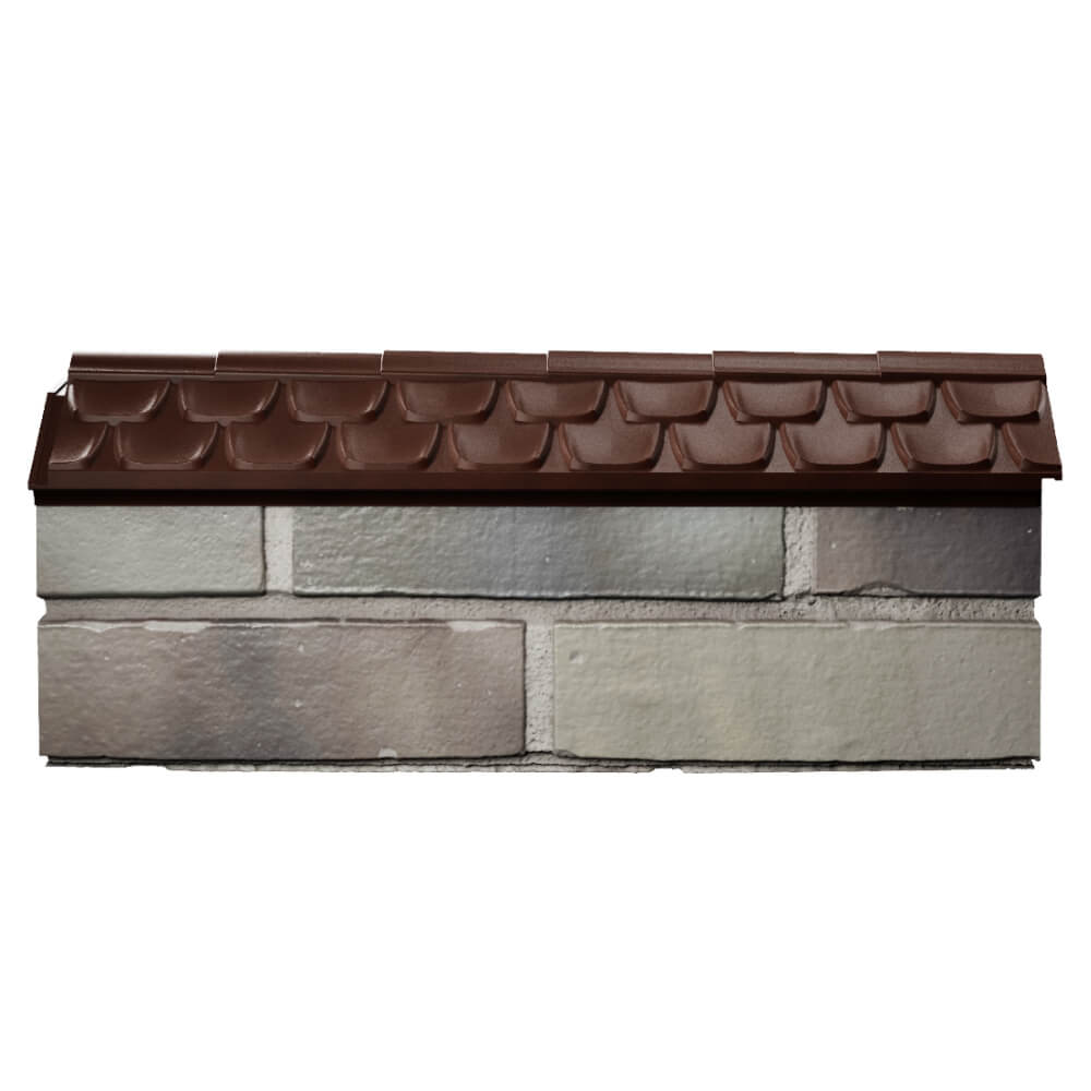 Парапет Zking Эльбрус Коричневый с посадкой на 0.5 кирпича (130мм) в Одинцово фото
