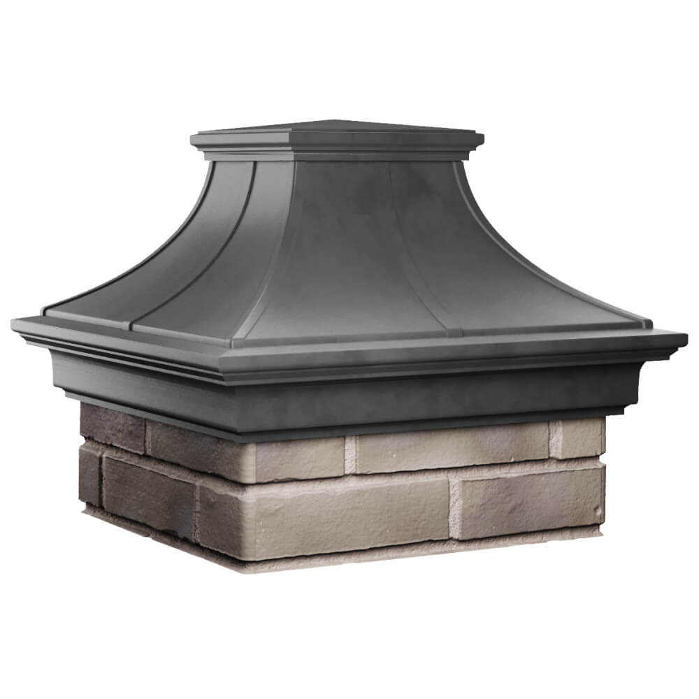 Колпак Zking Монблан Премиум Серый на столб 1.5х1.5 кирпича (385х385мм) в Одинцово фото