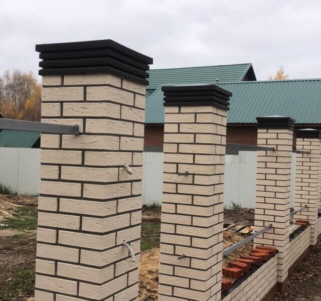 Колпак Zking Бона ХайТек Коричневый на столб 1.5х1.5 кирпича (385х385мм) в Одинцово фото