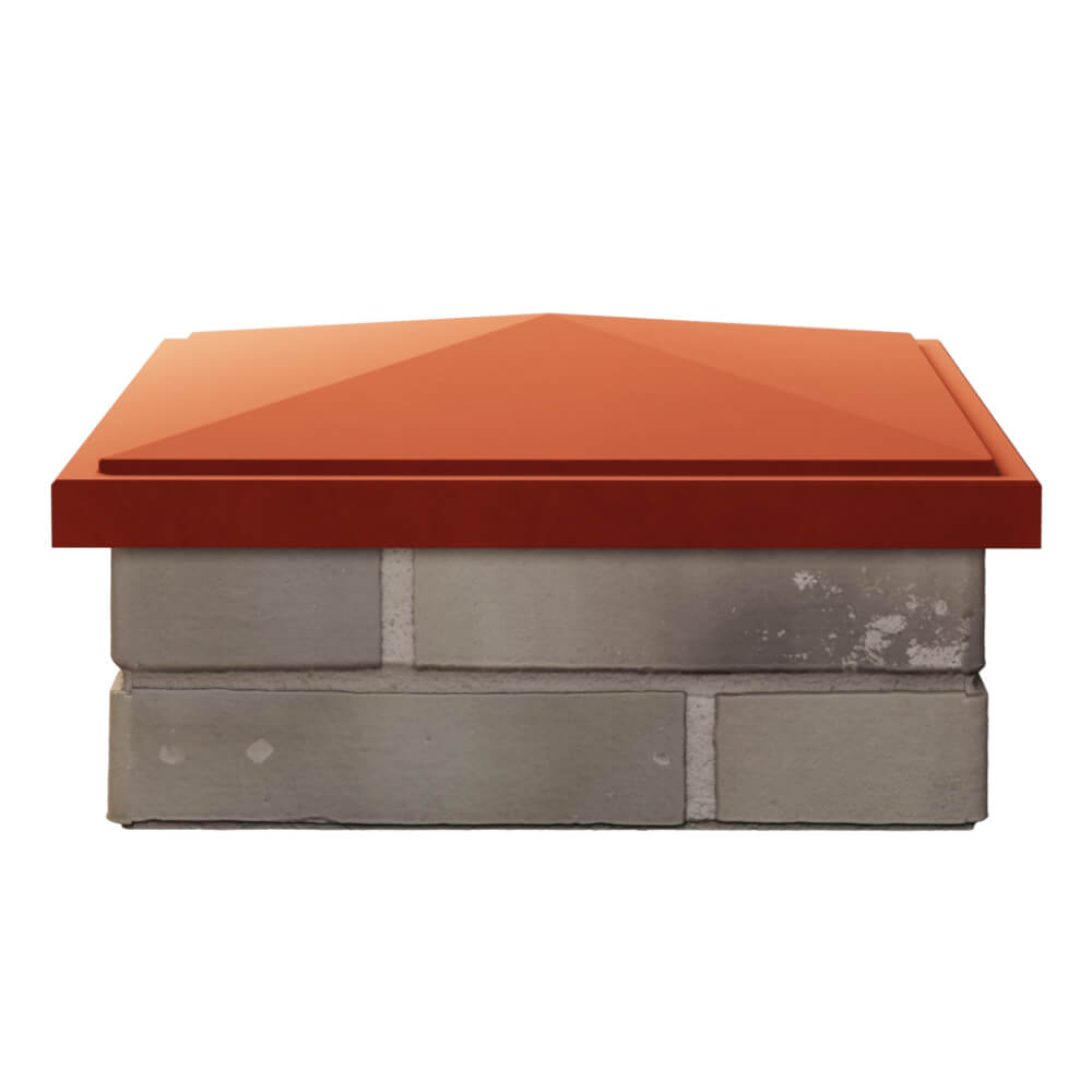 Колпак Zking БонаМоно Красный на столб 1.5х1.5 кирпича (385х385, 400х400мм) Одинцово фото