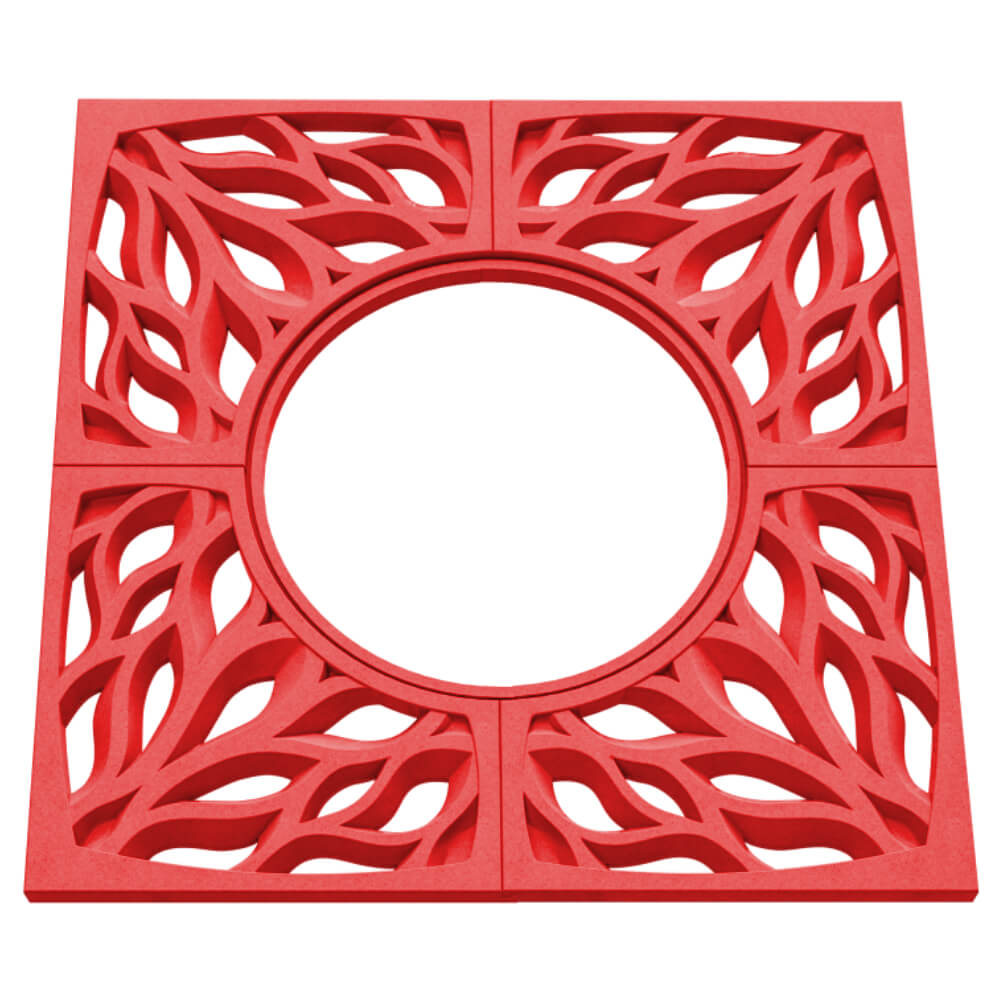 Приствольная решетка для дерева ZKING CRUST 1.2х1.2м Красная в Одинцово фото