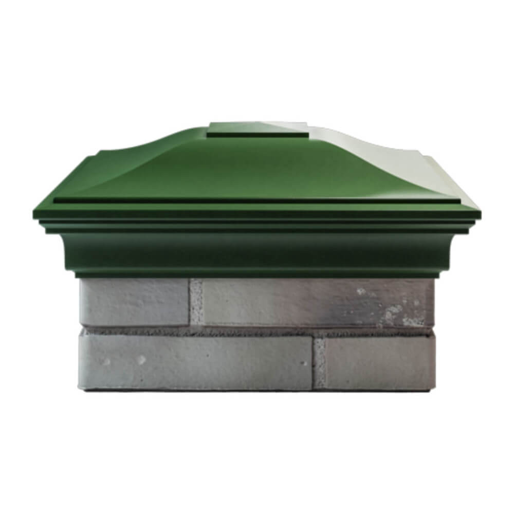 Колпак Zking Монблан Зеленый на столб 1.5х1.5 еврокирпича 0.7НФ (355х355мм) Одинцово фото