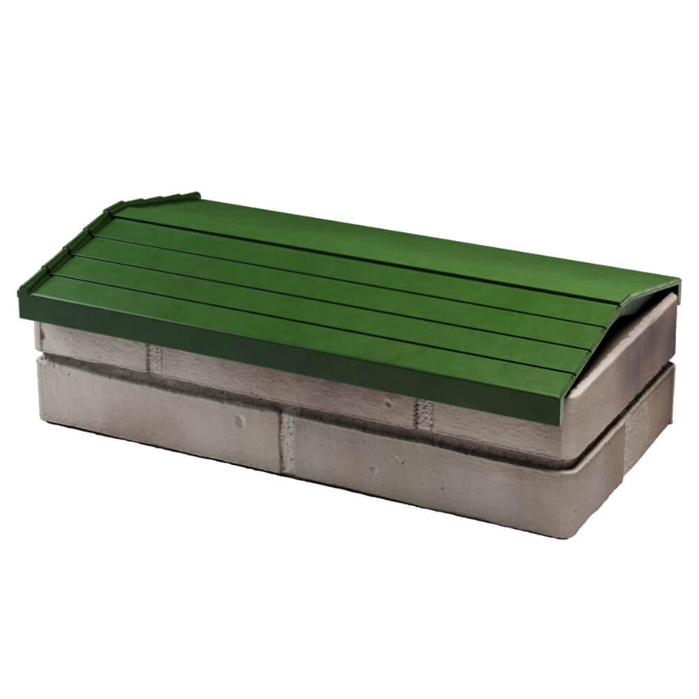 Парапет Zking Бона ХайТек Зеленый с посадкой на 1 кирпич (200/225/255мм) в Одинцово фото