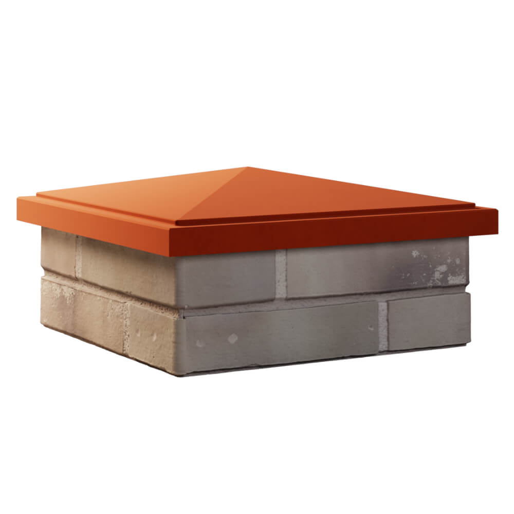 Колпак Zking БонаМоно Красный на столб 1.5х1.5 кирпича (385х385, 400х400мм) в Одинцово фото