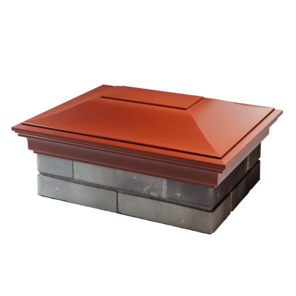 Колпак Zking Монблан Красный на столб 2х1.5 кирпича (515х385мм) в Одинцово фото