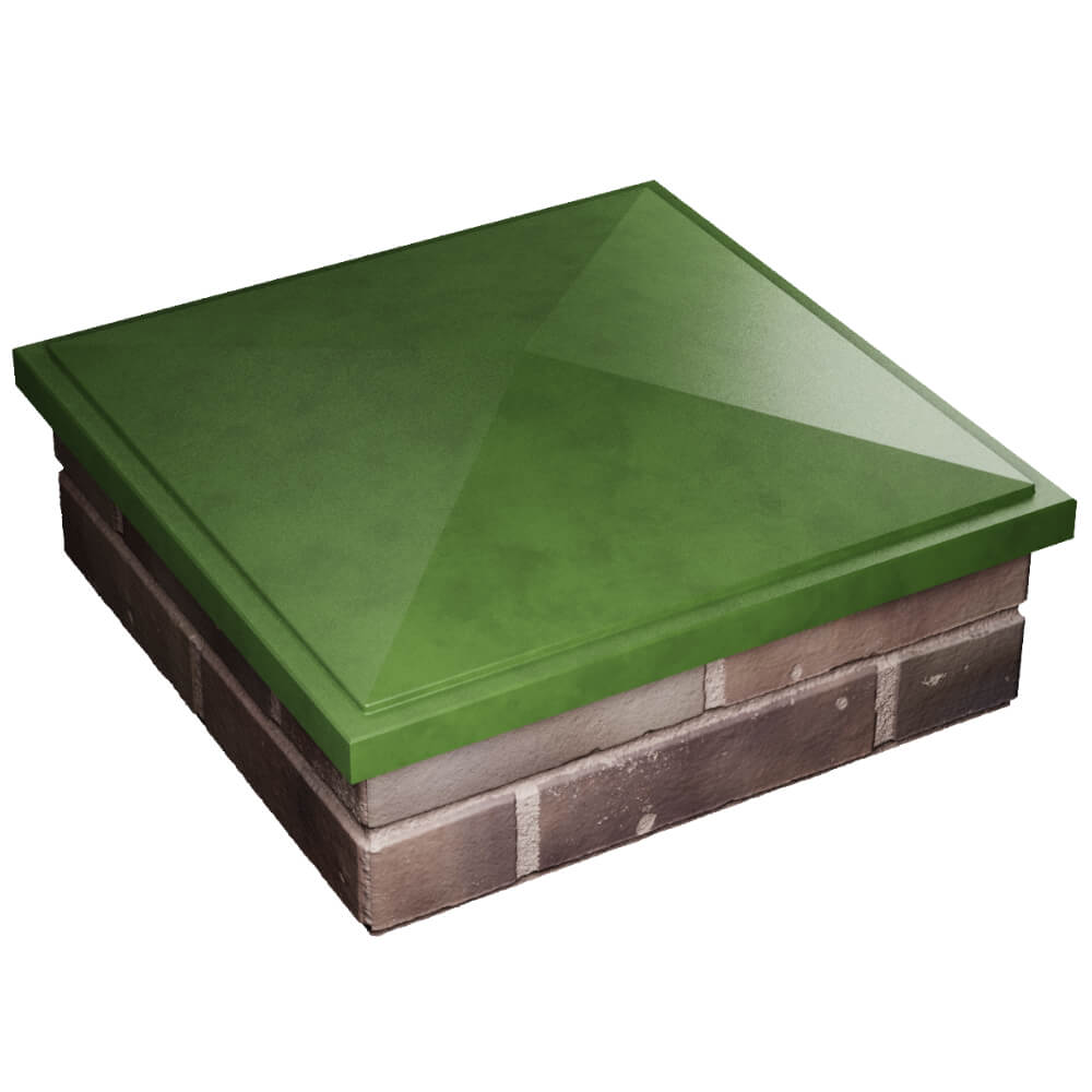 Колпак Zking БонаМоно Зеленый на столб 2х2 кирпича (515х515, 530х530мм) в Одинцово фото