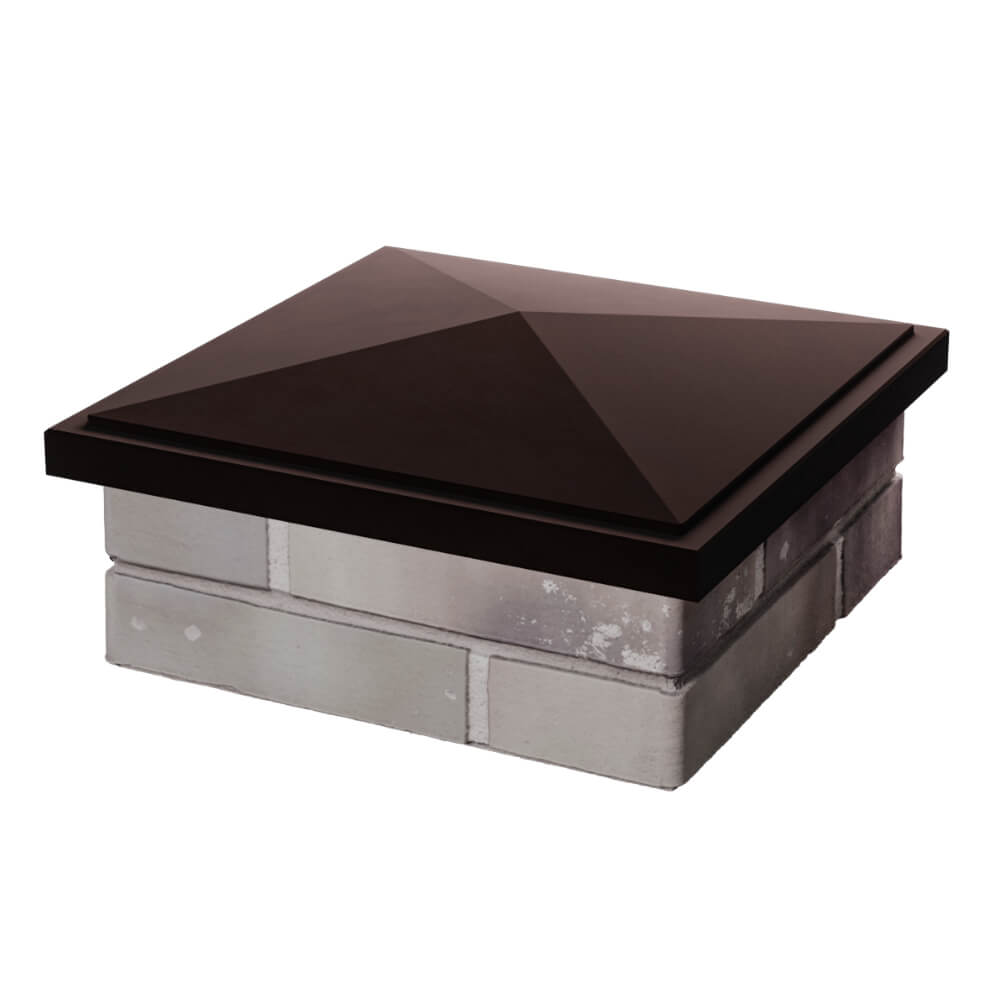 Колпак Zking БонаМоно Коричневый на столб 1.5х1.5 кирпича (385х385, 400х400мм) в Одинцово фото