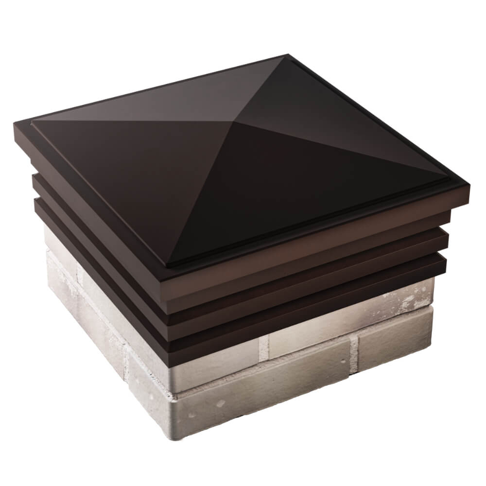 Колпак Zking Бона ХайТек Коричневый на столб 1.5х1.5 кирпича (385х385мм) в Одинцово фото