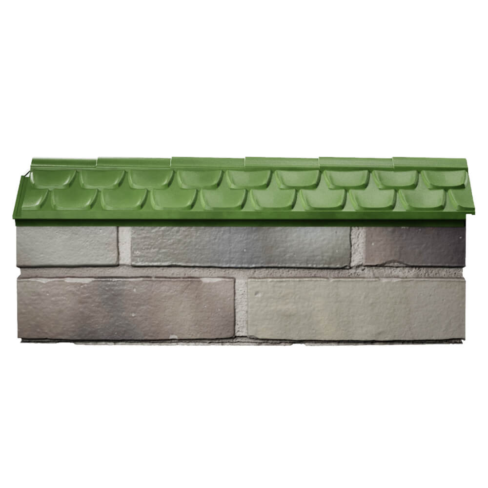 Парапет Zking Эльбрус Зеленый с посадкой на 0.5 кирпича (130мм) в Одинцово фото