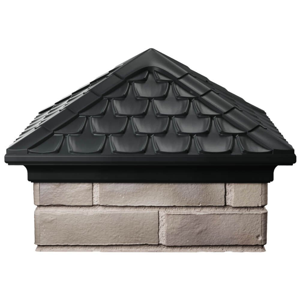 Колпак Zking Эльбрус Черный на столб 1.5х1.5 кирпича (385х385мм) Одинцово фото