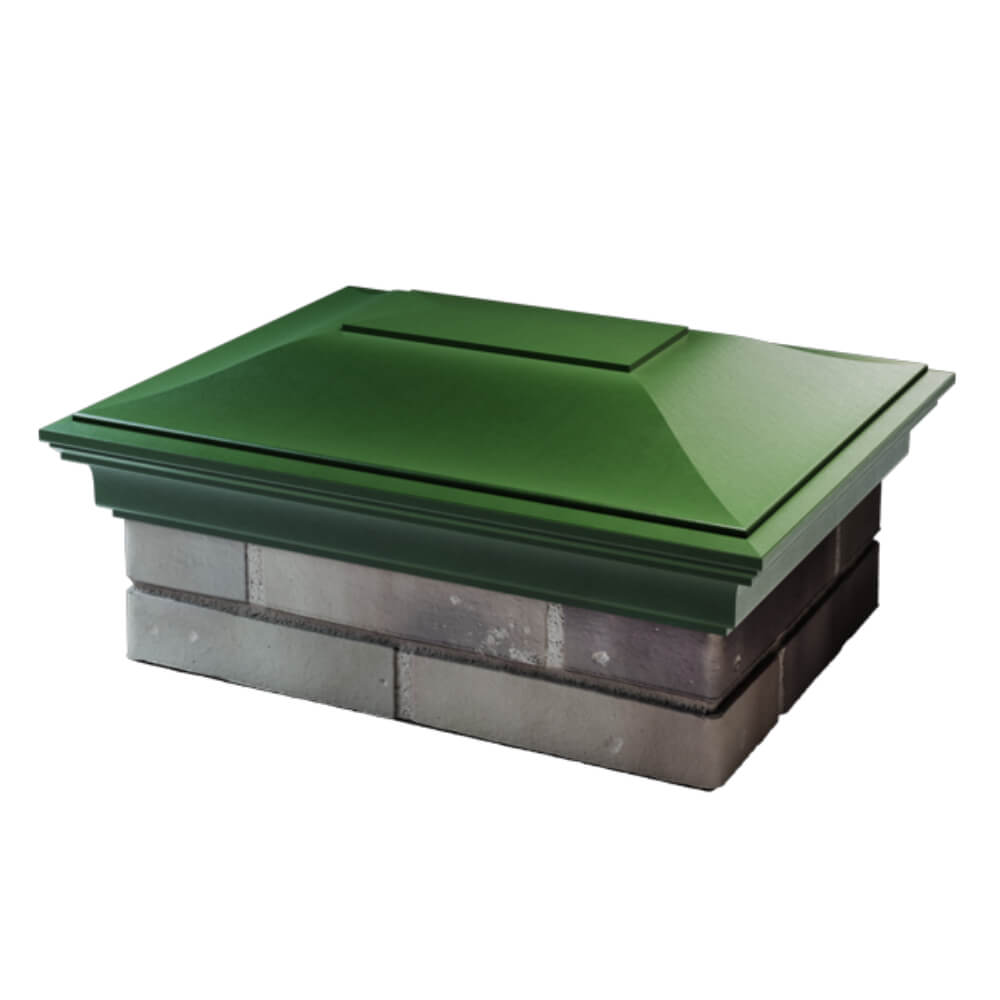 Колпак Zking Монблан Зеленый на столб 2х1.5 кирпича (515х385мм) в Одинцово фото