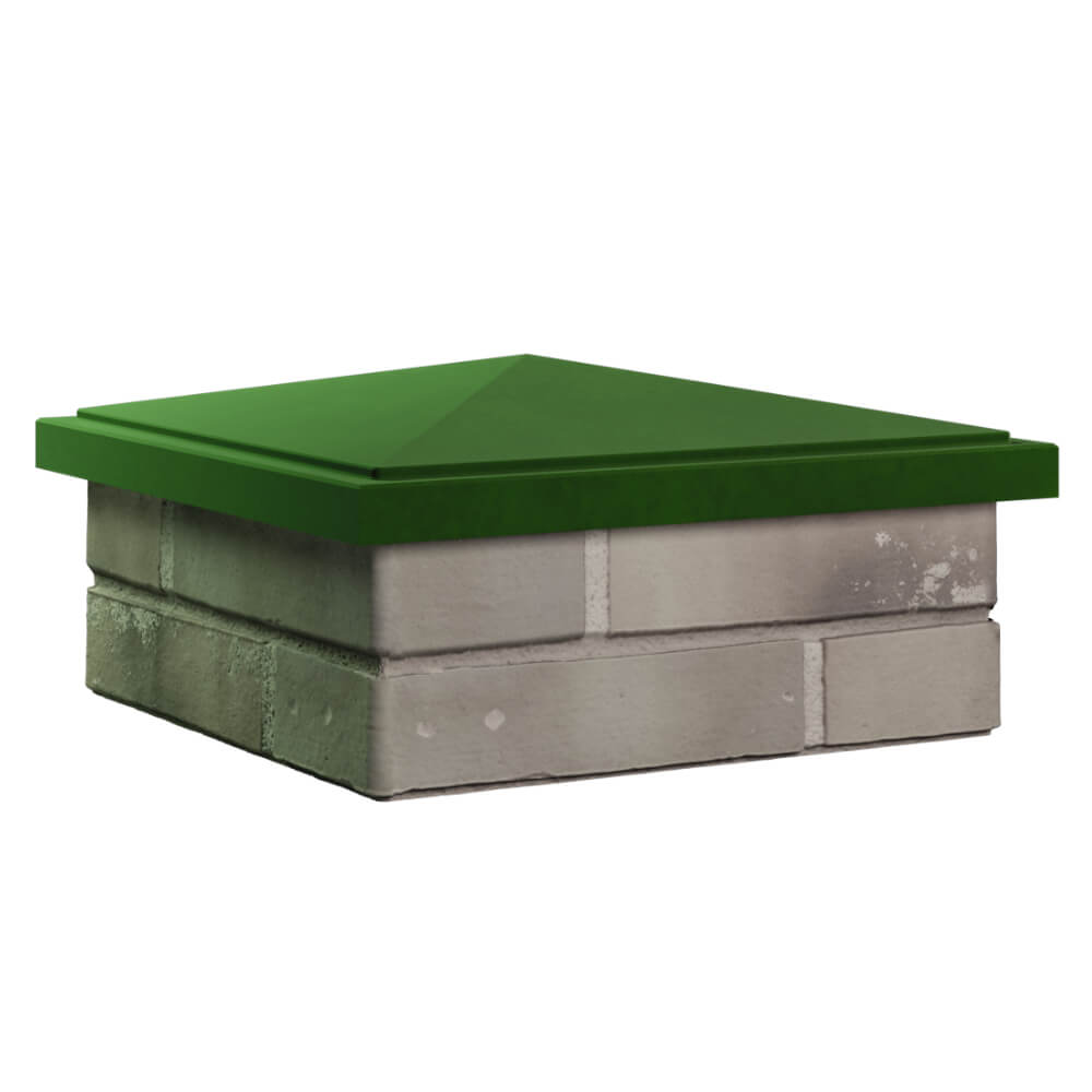 Колпак Zking БонаМоно Зеленый на столб 1.5х1.5 кирпича (385х385, 400х400мм) в Одинцово фото