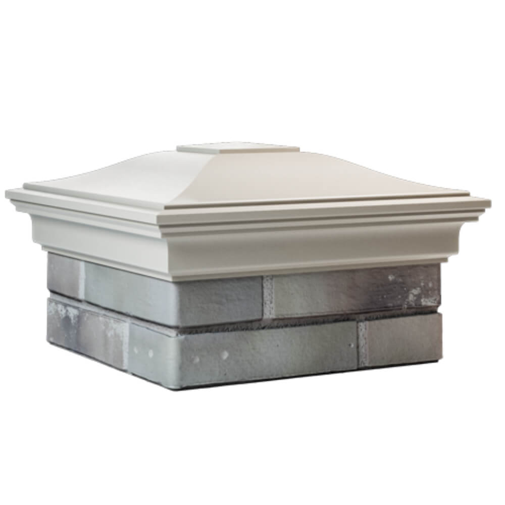 Колпак Zking Монблан Бежевый на столб 1.5х1.5 кирпича (385х385мм) в Одинцово фото