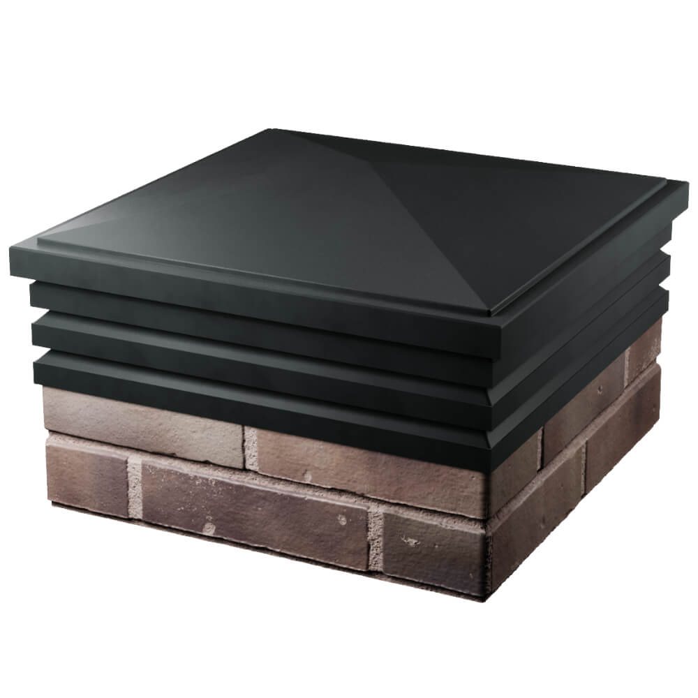 Колпак Zking Бона ХайТек Черный на столб 2х2 кирпича (513х513мм) в Одинцово фото