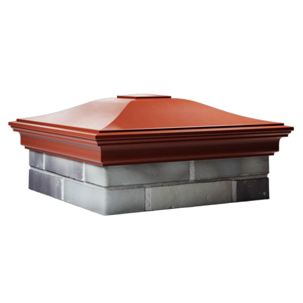 Колпак Zking Монблан Красный на столб 2х2 кирпича (515х515мм) в Одинцово фото