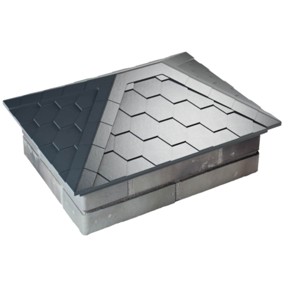 Колпак Zking Эверест Серый на столб 2х1.5 кирпича (520х390мм) Одинцово фото