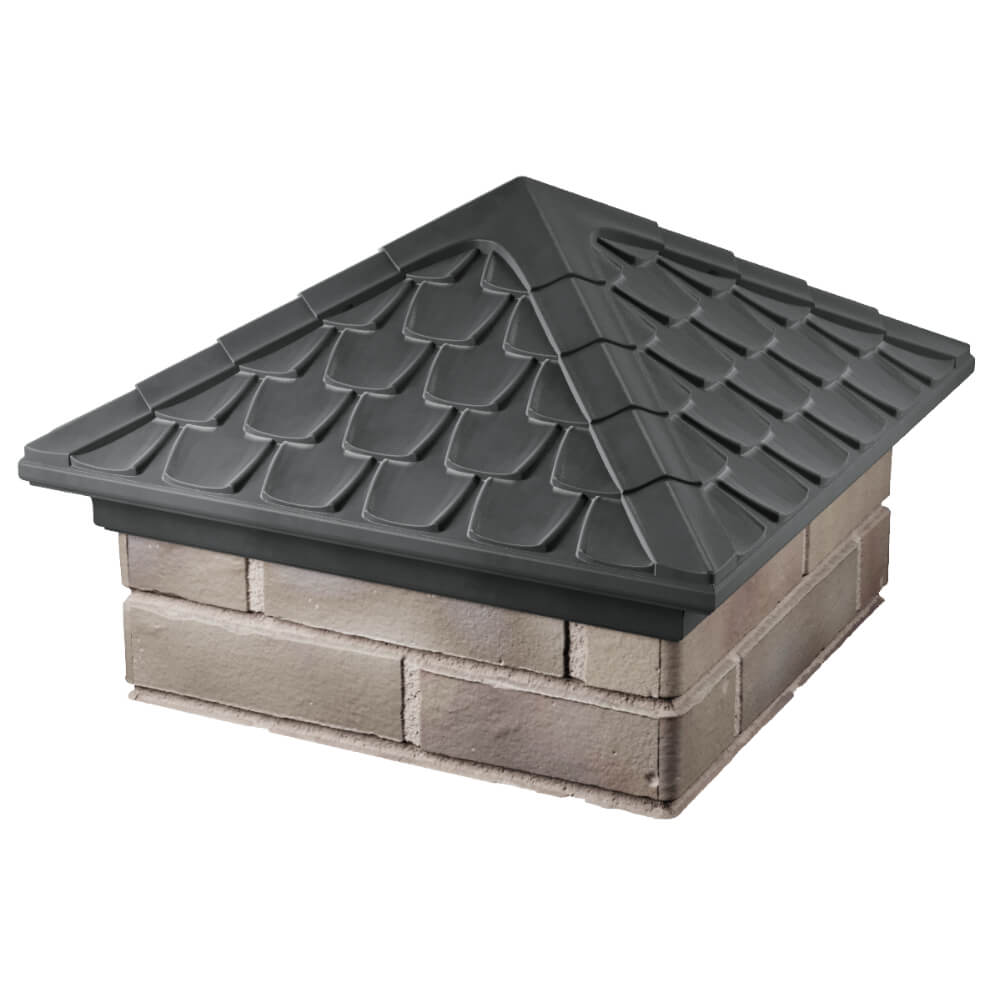 Колпак Zking Эльбрус Серый на столб 1.5х1.5 кирпича (385х385мм) в Одинцово фото