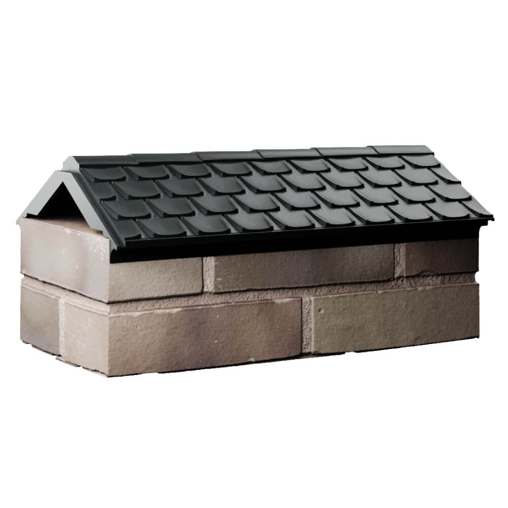 Парапет Zking Эльбрус Черный с посадкой на 1 кирпич (255мм) Одинцово фото