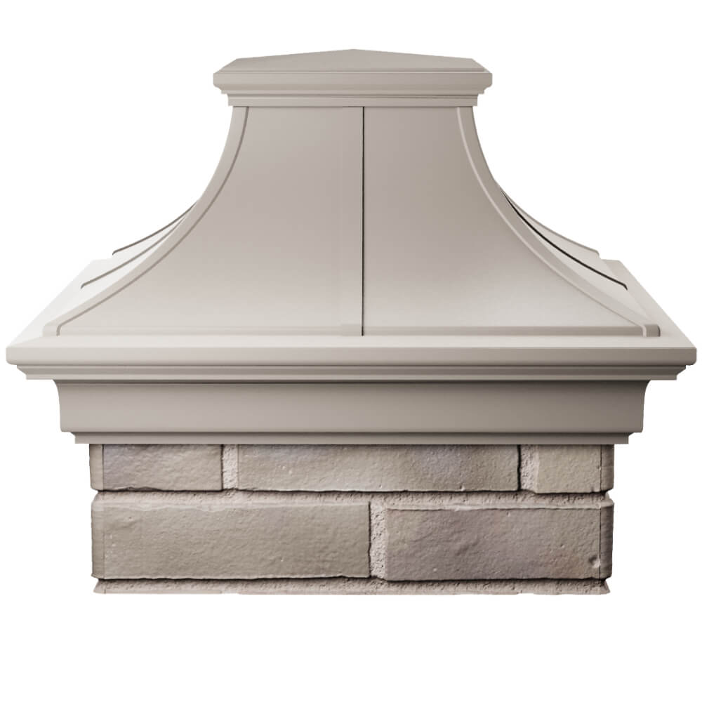 Колпак Zking Монблан Премиум Бежевый на столб 1.5х1.5 кирпича (385х385мм) Одинцово фото