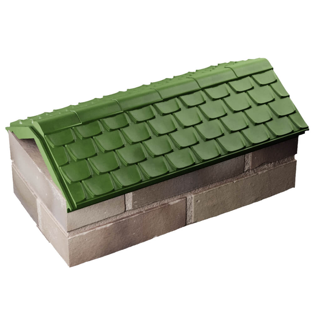 Парапет Zking Эльбрус Зеленый с посадкой на 1 кирпич (255мм) в Одинцово фото