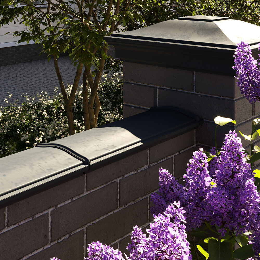 Парапет Zking Монблан Черный посадка на 0.5 кирпича (130мм) в Одинцово фото