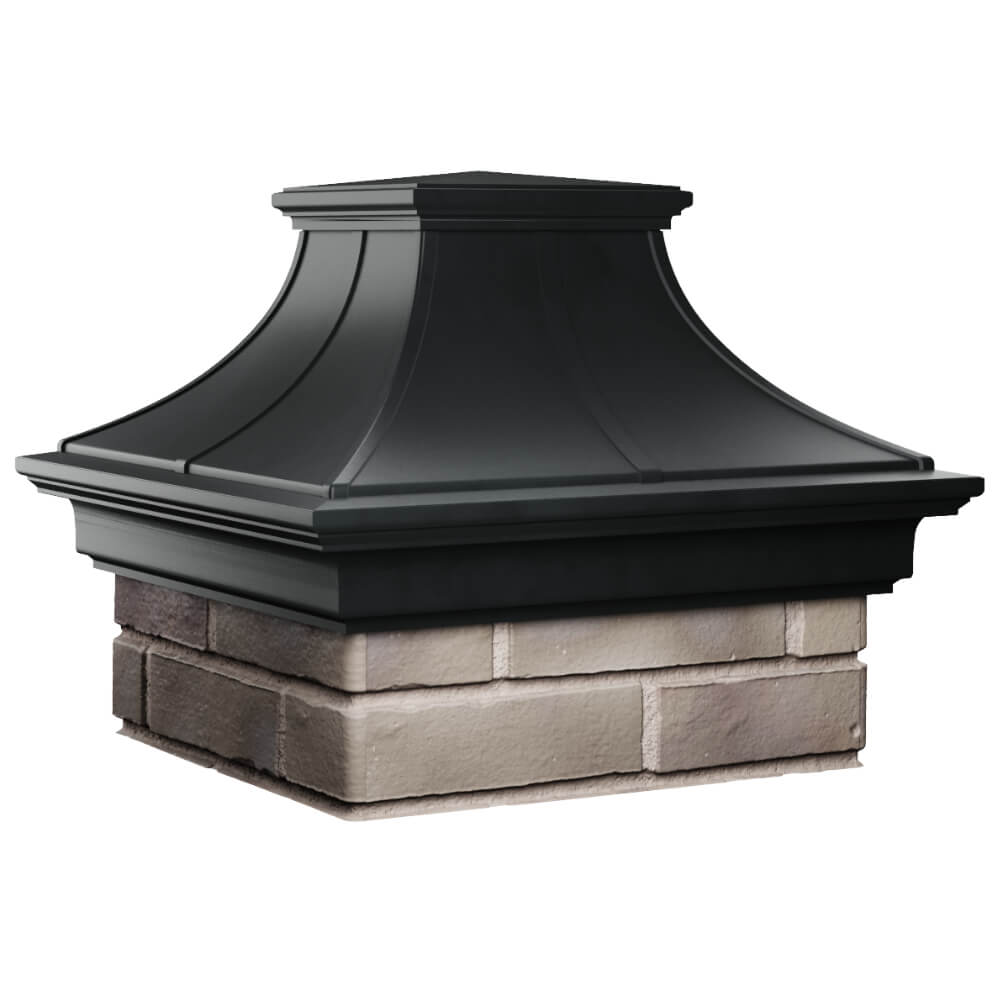 Колпак Zking Монблан Премиум Черный на столб 1.5х1.5 кирпича (385х385мм) в Одинцово фото