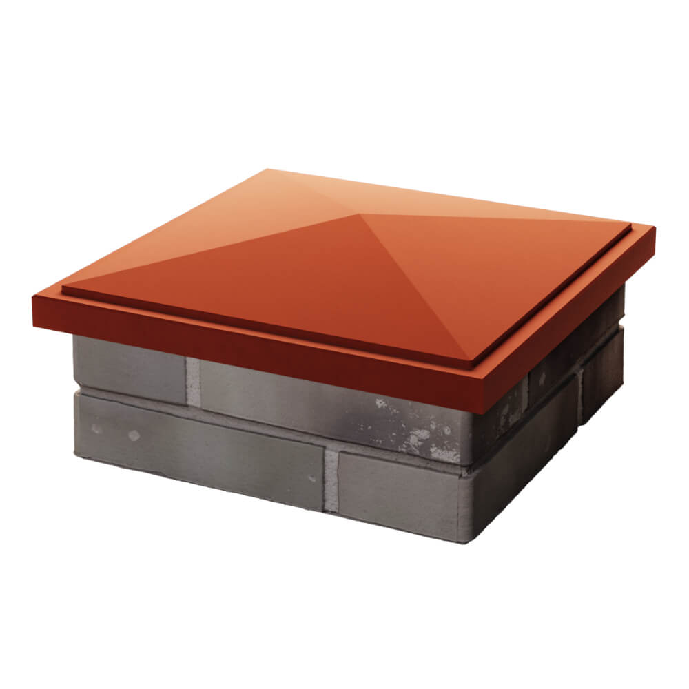 Колпак Zking БонаМоно Красный на столб 1.5х1.5 кирпича (385х385, 400х400мм) в Одинцово фото