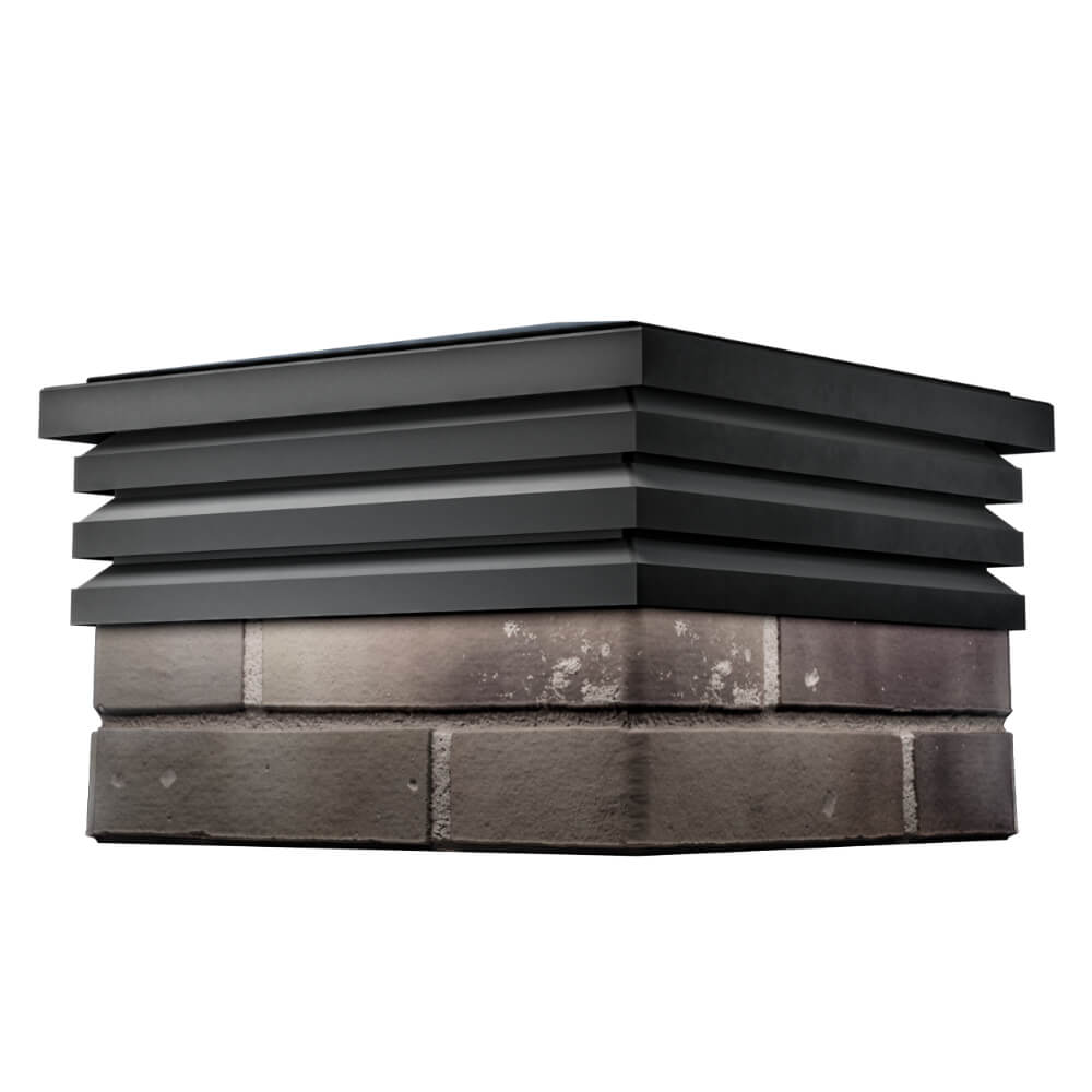 Колпак Zking Бона ХайТек Черный на столб 1.5х1.5 кирпича (385х385мм) в Одинцово фото