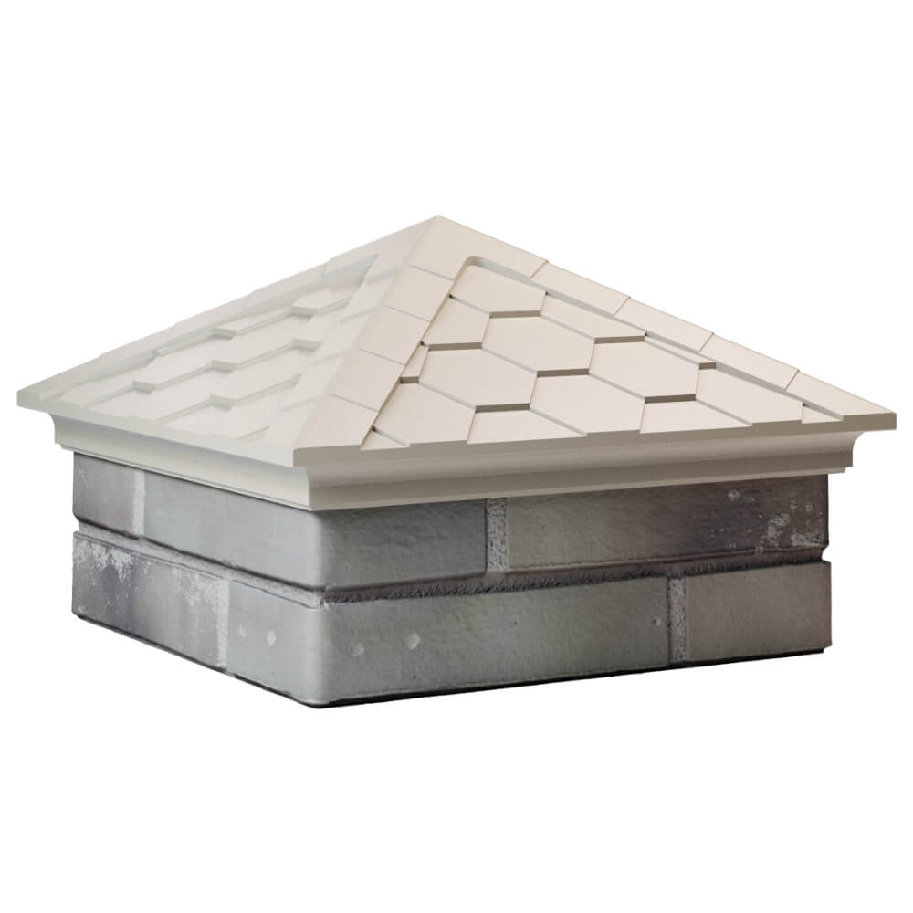 Колпак Zking Эверест Бежевый на столб 1.5х1.5 кирпича (390х390мм) в Одинцово фото