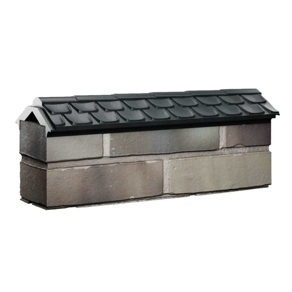 Парапет Zking Эльбрус Черный с посадкой на 0.5 кирпича (130мм) Одинцово фото