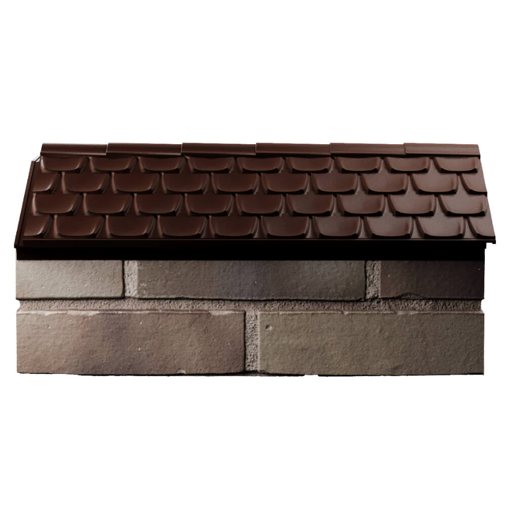 Парапет Zking Эльбрус Коричневый с посадкой на 1 кирпич (255мм) в Одинцово фото