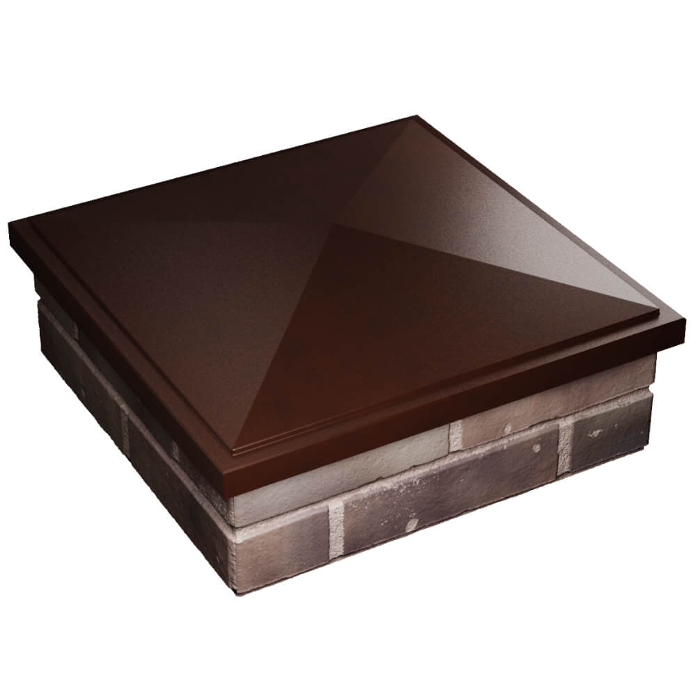 Колпак Zking БонаМоно Коричневый на столб 2х2 кирпича (515х515, 530х530мм) в Одинцово фото