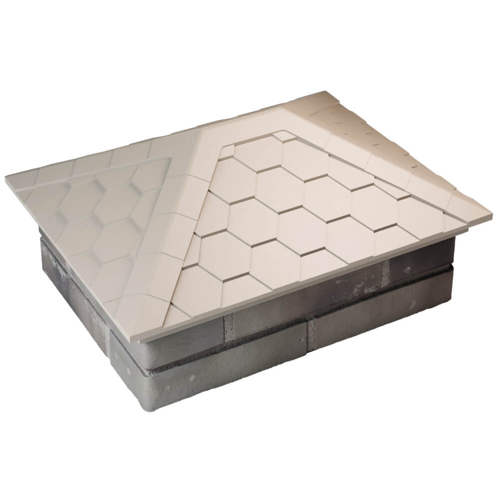 Колпак Zking Эверест Бежевый на столб 2х1.5 кирпича (520х390мм) Одинцово фото