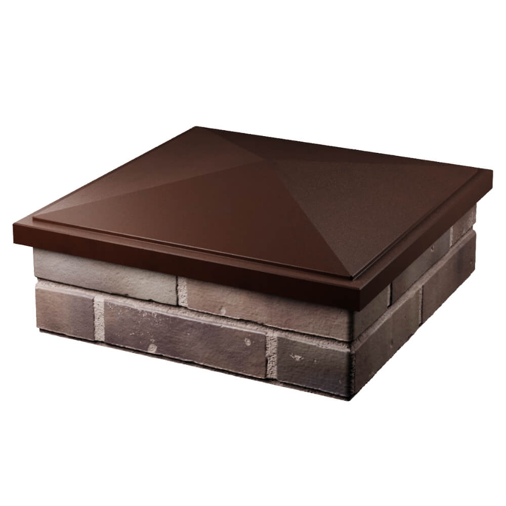 Колпак Zking БонаМоно Коричневый на столб 2х2 кирпича (515х515, 530х530мм) в Одинцово фото