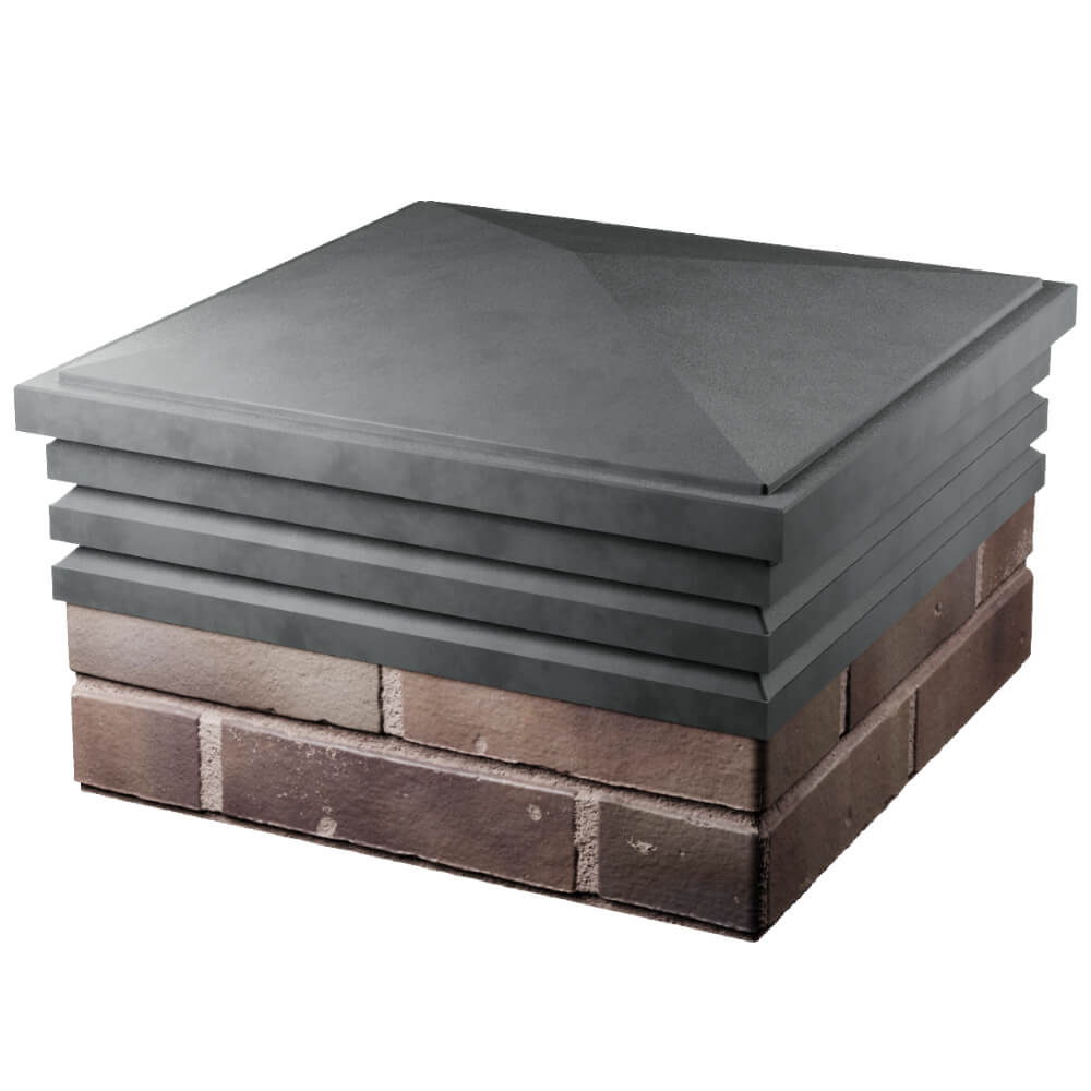 Колпак Zking Бона ХайТек Серый на столб 2х2 кирпича (513х513мм) в Одинцово фото