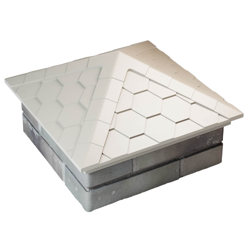 Колпак Zking Эверест Бежевый на столб 1.5х1.5 кирпича (390х390мм) в Одинцово фото