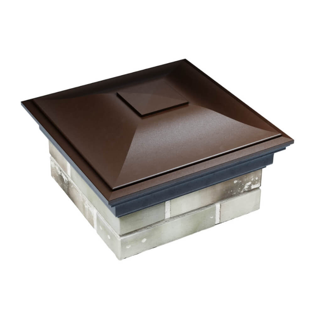 Колпак Zking Монблан Коричневый на столб 1.5х1.5 еврокирпича 0.7НФ (355х355мм) в Одинцово фото