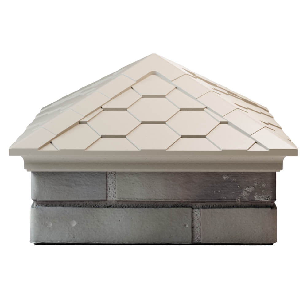 Колпак Zking Эверест Бежевый на столб 1.5х1.5 кирпича (390х390мм) Одинцово фото