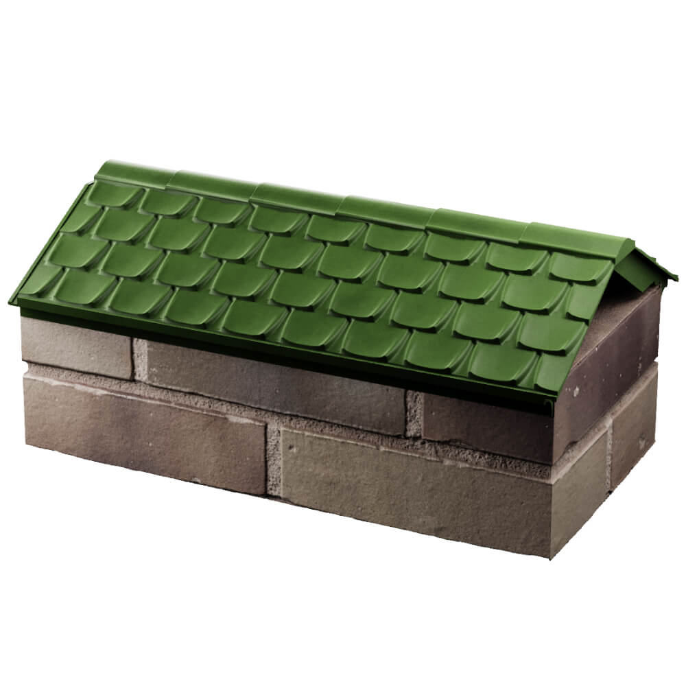 Парапет Zking Эльбрус Зеленый с посадкой на 1 кирпич (255мм) в Одинцово фото