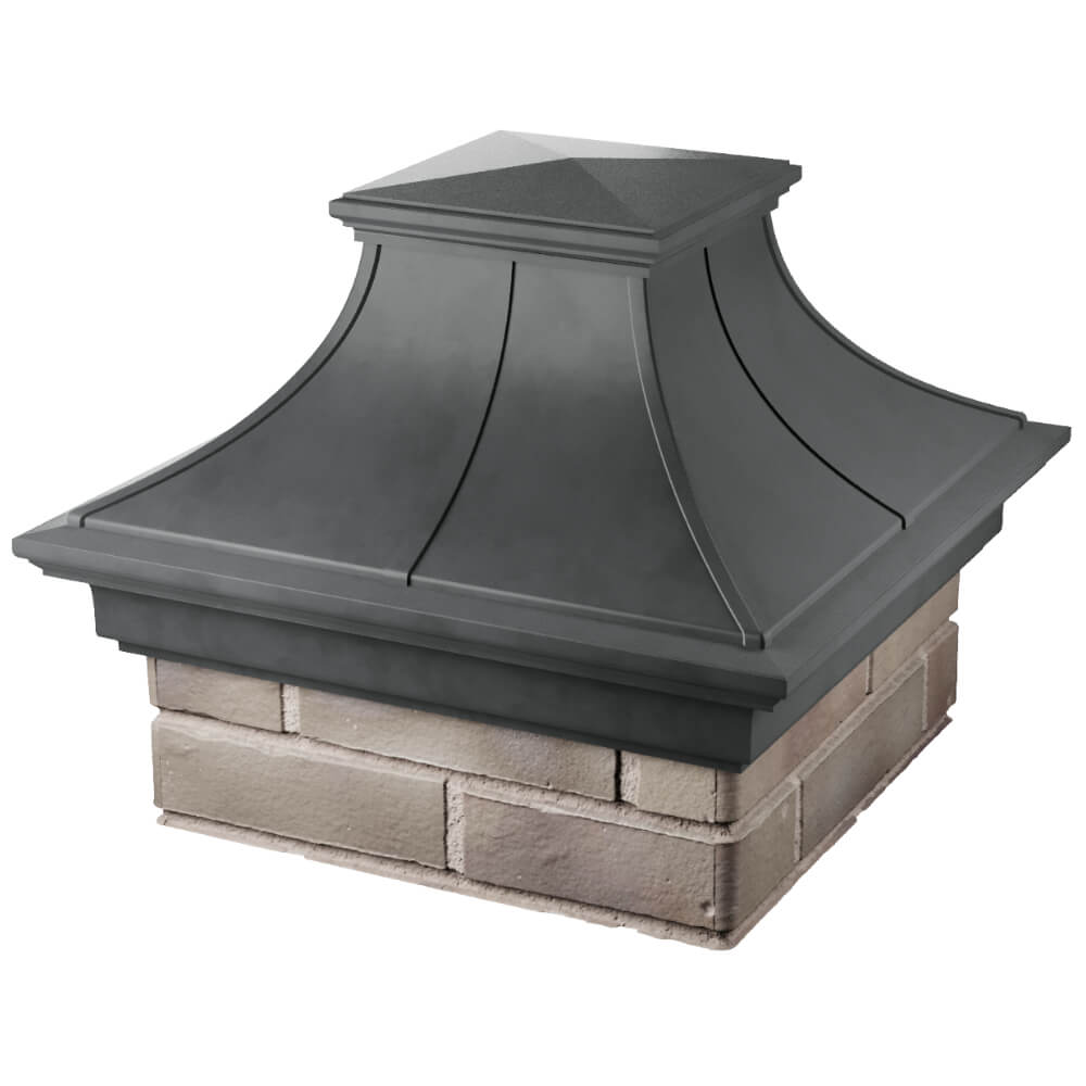 Колпак Zking Монблан Премиум Серый на столб 1.5х1.5 кирпича (385х385мм) в Одинцово фото