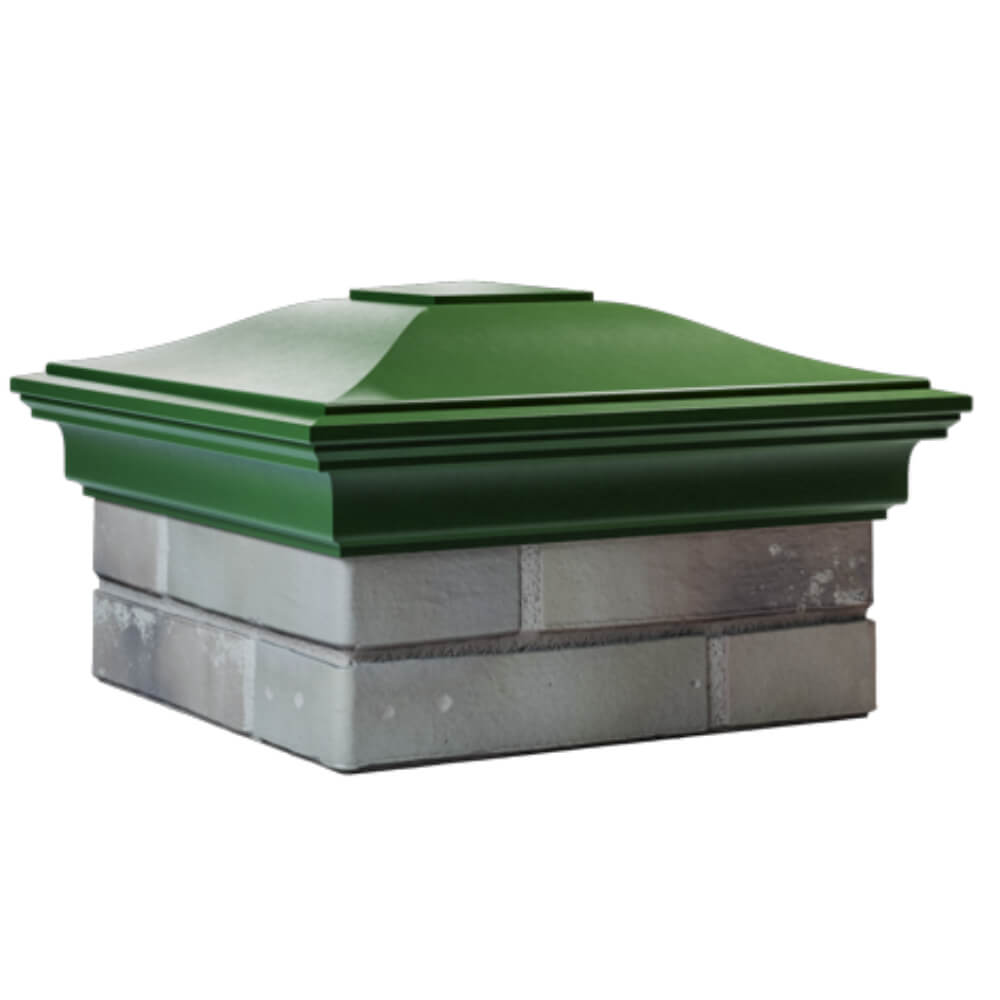 Колпак Zking Монблан Зеленый на столб 1.5х1.5 кирпича (385х385мм) в Одинцово фото