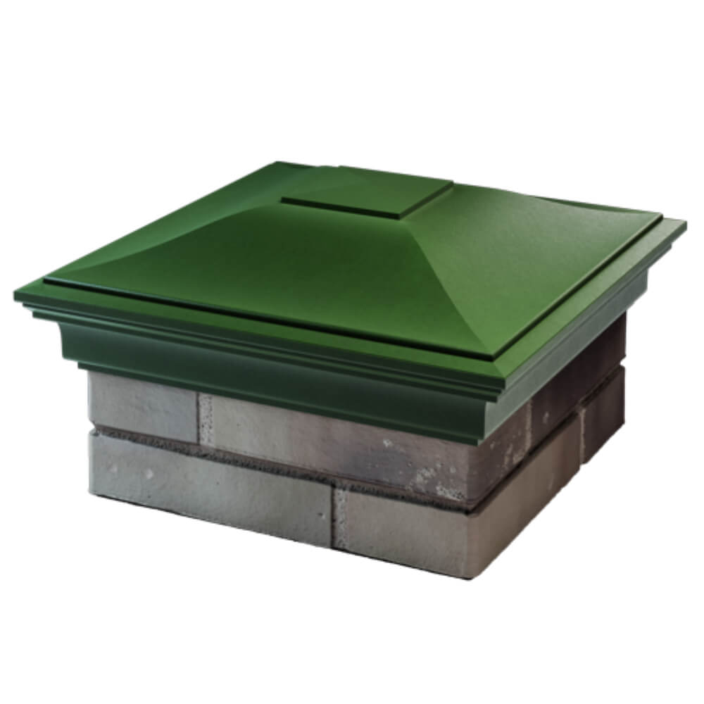 Колпак Zking Монблан Зеленый на столб 1.5х1.5 кирпича (385х385мм) в Одинцово фото