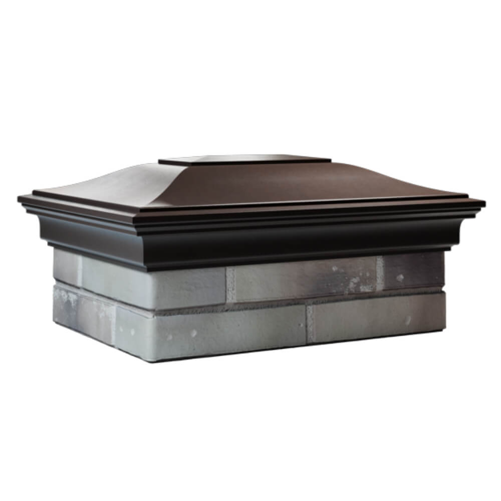 Колпак Zking Монблан Коричневый на столб 2х1.5 кирпича (515х385мм) в Одинцово фото