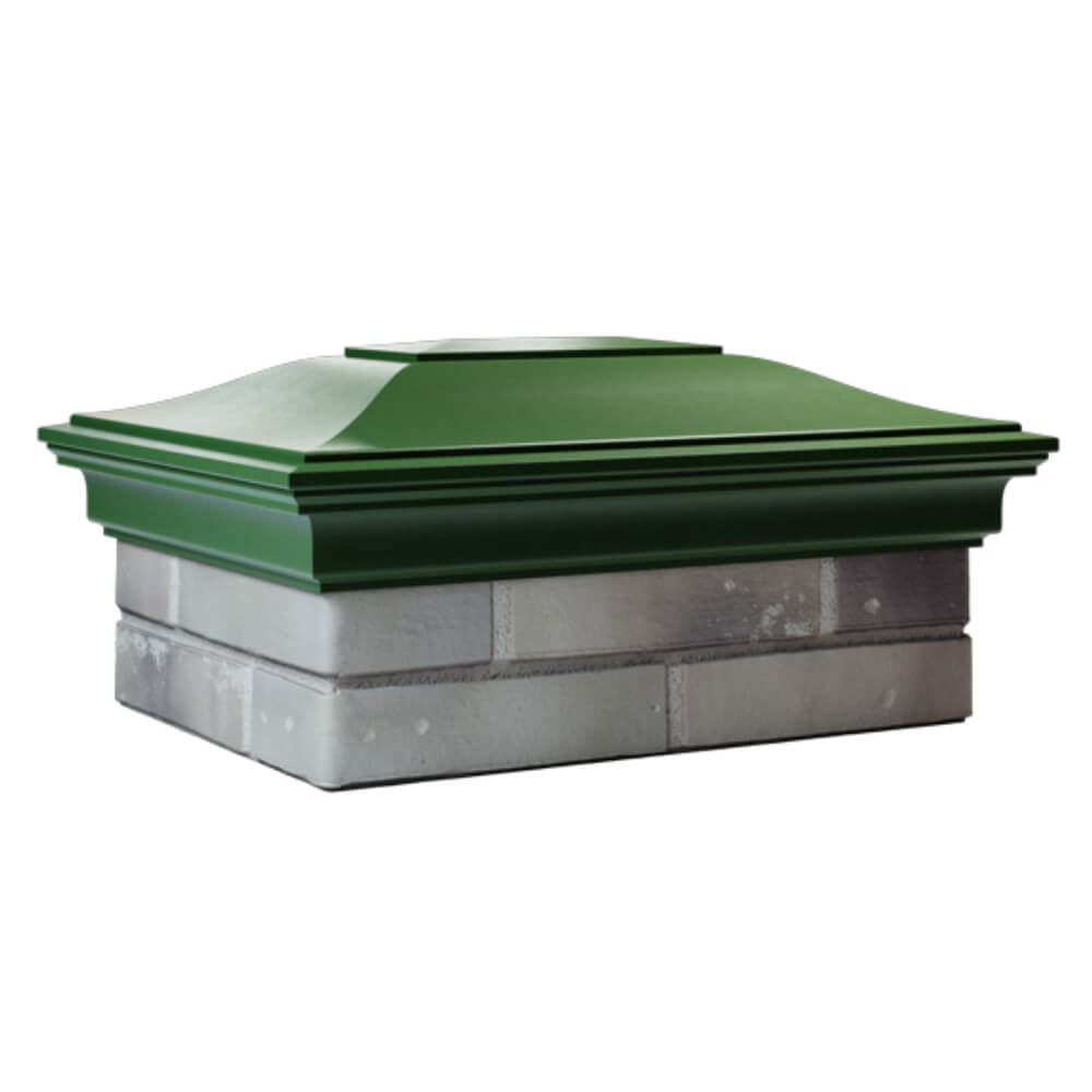 Колпак Zking Монблан Зеленый на столб 2х1.5 кирпича (515х385мм) в Одинцово фото