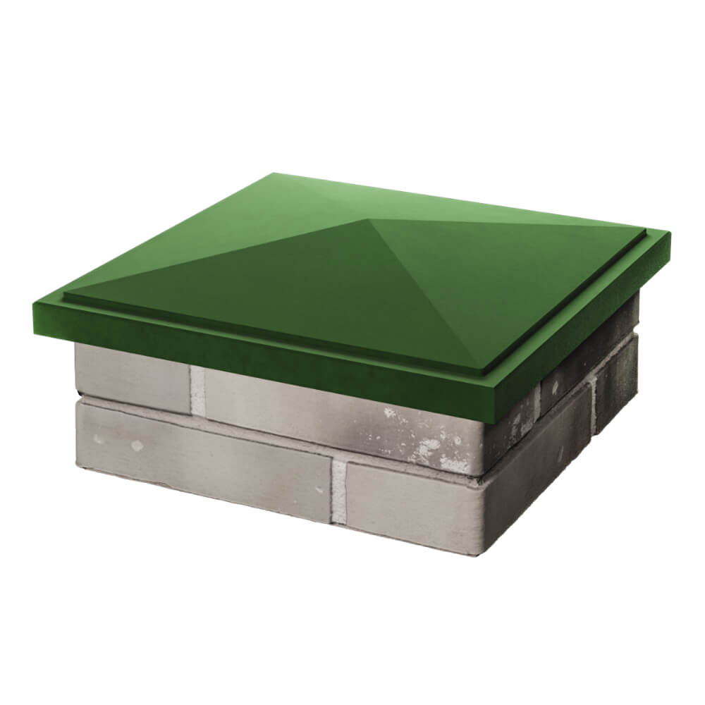 Колпак Zking БонаМоно Зеленый на столб 1.5х1.5 кирпича (385х385, 400х400мм) в Одинцово фото