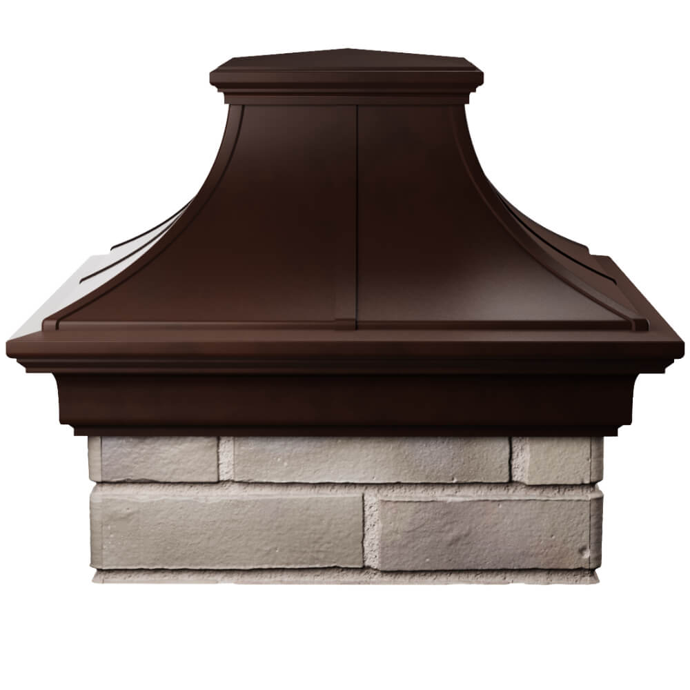 Колпак Zking Монблан Премиум Коричневый на столб 1.5х1.5 кирпича (385х385мм) Одинцово фото