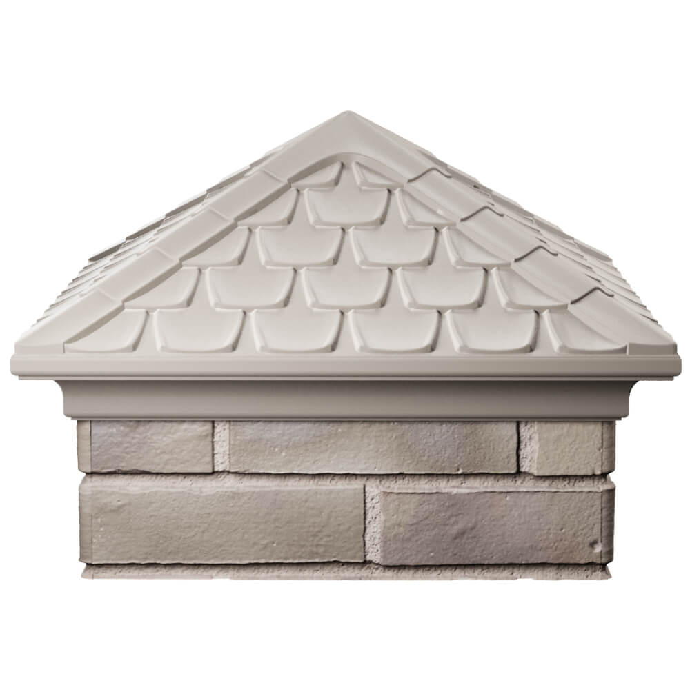 Колпак Zking Эльбрус Бежевый на столб 1.5х1.5 кирпича (385х385мм) Одинцово фото